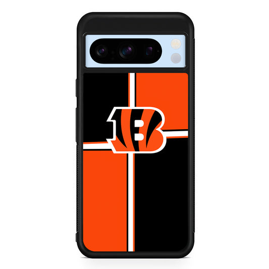 NFL Cincinnati Bengals Logo Google Pixel 8 Pro Case | Slim Rubber Case for Google Pixel 8 Pro
