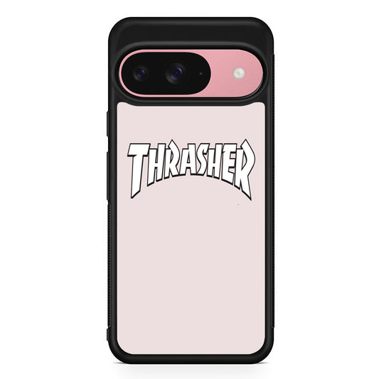 Thrasher Pearl White Logo Google Pixel 9 Case | Durable Google Pixel 9 Cover