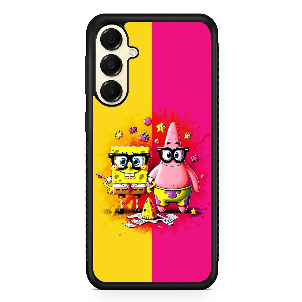 Spongebob and Patrick Yellow Pink Samsung Galaxy A16 Case | Slim Rubber Samsung Galaxy A16 Case