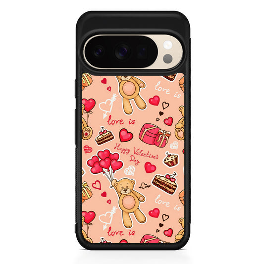 Valentine’s Day with Teddy Bears Google Pixel 10 Pro XL Case | Slim Google Pixel 10 Pro XL Protective Case