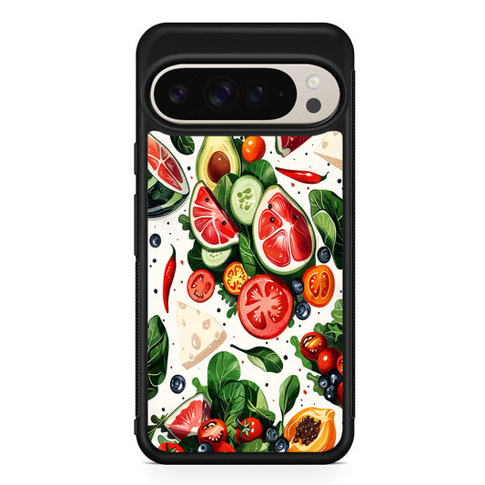 Fresh Organic Fruits and Vegetables Google Pixel 9 Pro Case | Slim Protective Cover