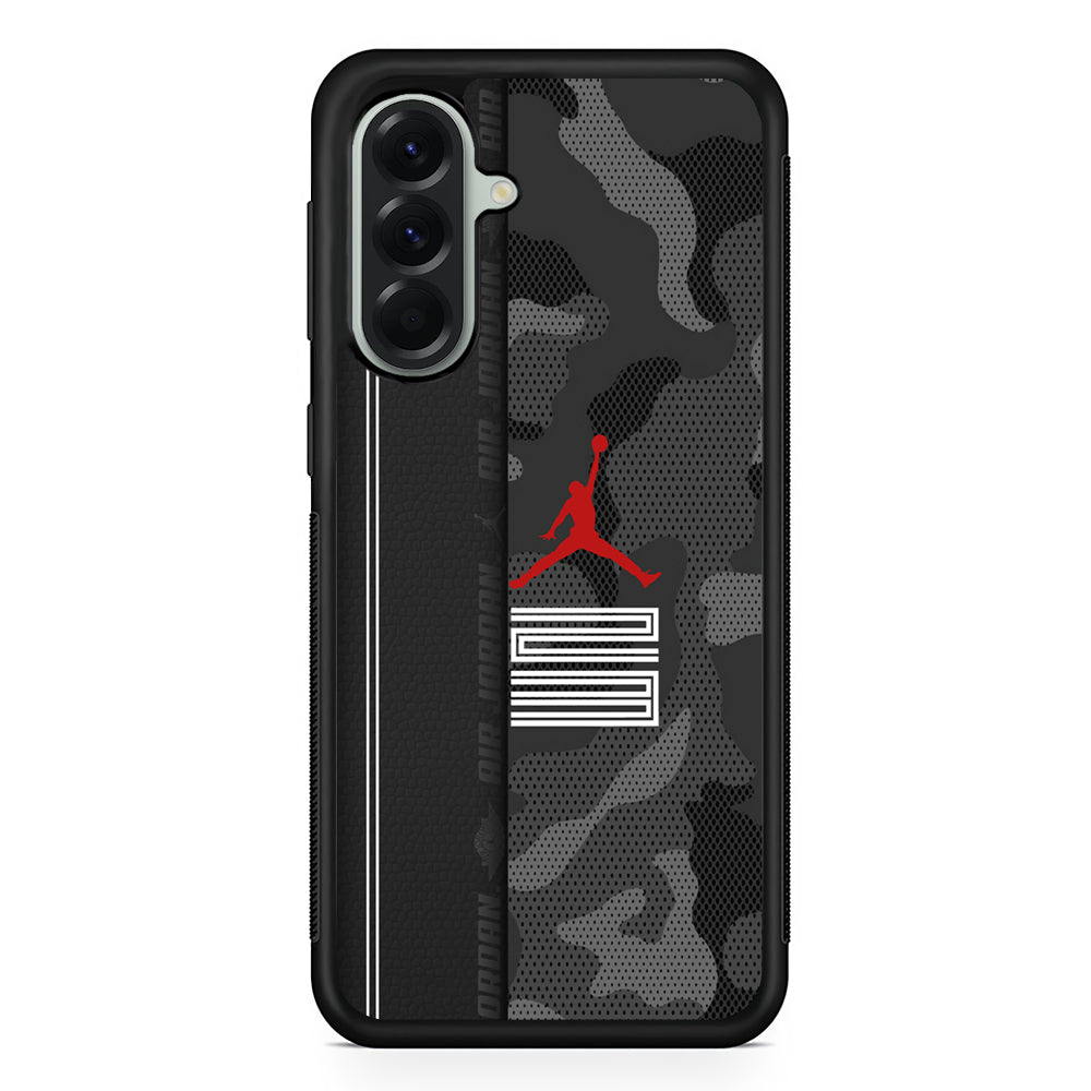 Air Jordan Emblem on Leather Samsung Galaxy A56 Case | Samsung Galaxy A56 Rubber Protective Case