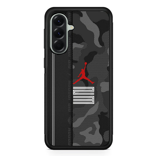 Air Jordan Emblem on Leather Samsung Galaxy A56 Case | Samsung Galaxy A56 Rubber Protective Case