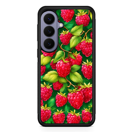 Raspberry Leaves and Berries Samsung Galaxy S26 Case | Durable Rubber Case for Samsung Galaxy S26