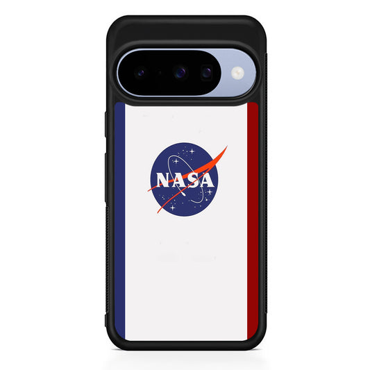 Nasa Stripe Blue Red Emblem Google Pixel 10 Case | Google Pixel 10 Rubber Protective Case