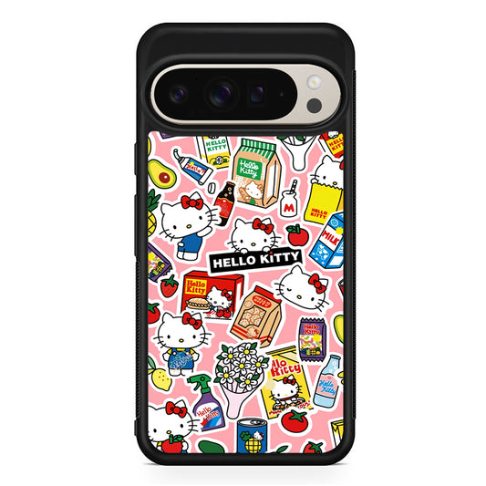 Hello Kitty Stickers Google Pixel 9 Pro Case | Slim Protective Cover