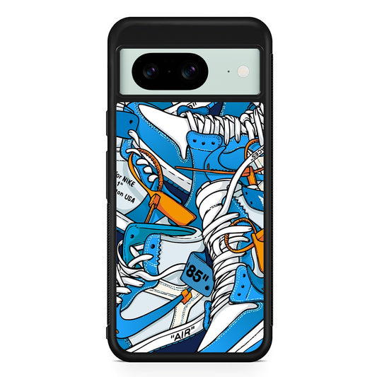 Nike Air Blue Google Pixel 8 Case | Slim Rubber Case for Google Pixel 8