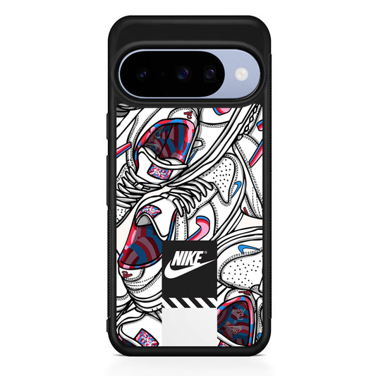 Nike Rainbow in White Cloud Google Pixel 10 Case | Google Pixel 10 Rubber Protective Case