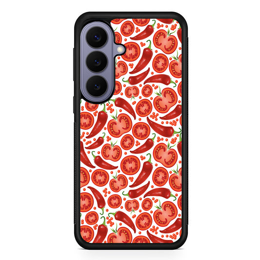 Tomatoes and Chili Peppers Samsung Galaxy S26 Case | Durable Rubber Case for Samsung Galaxy S26