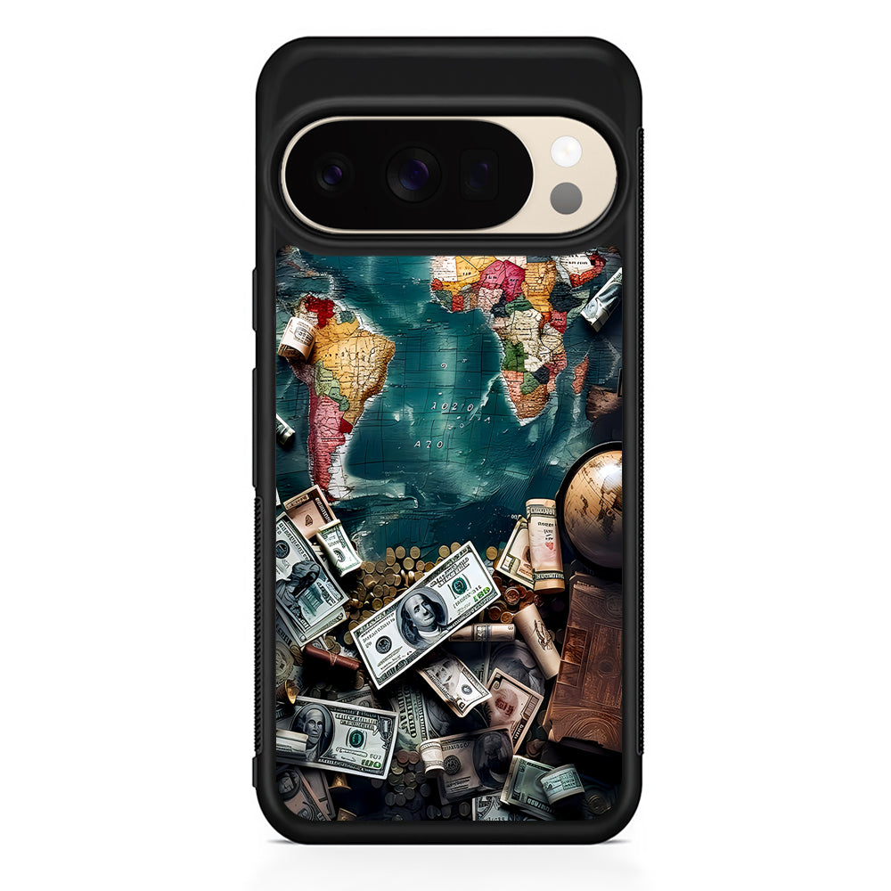 Money on The Map Travel Google Pixel 10 Pro XL Case | Slim Google Pixel 10 Pro XL Protective Case