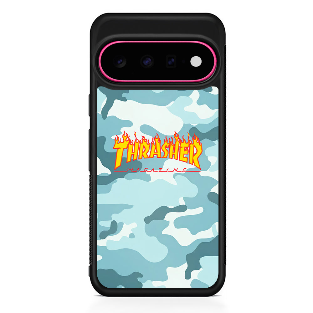 Thrasher Camo Light Blue Google Pixel 11 Case - Stylish Protective Phone Case
