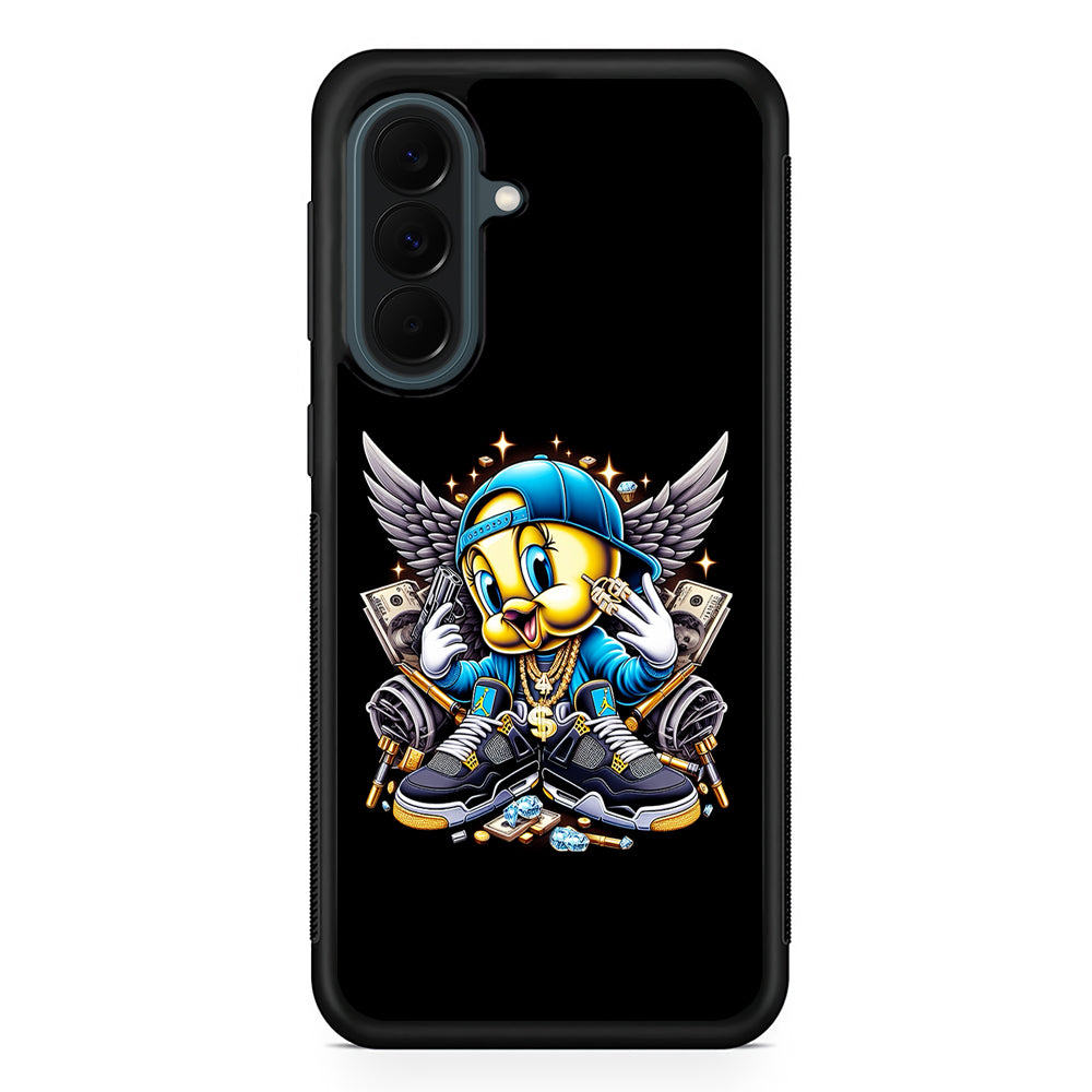 Tweety Bird Rich Samsung Galaxy A37 Case | Samsung Galaxy A37 Rubber Phone Case