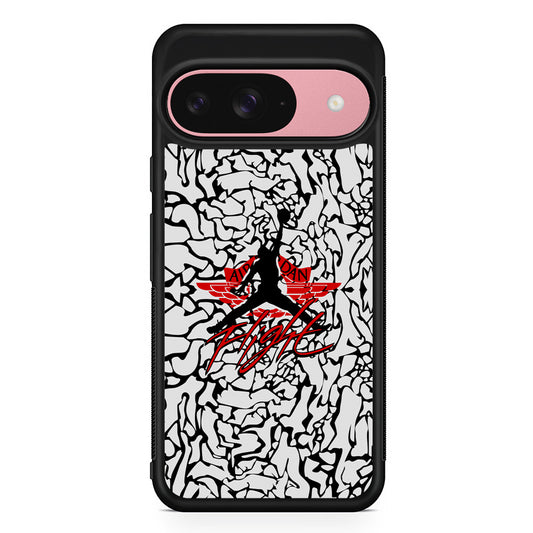 Air Jordan Endemic Patern Google Pixel 9 Case | Google Pixel 9 Protective Rubber Case