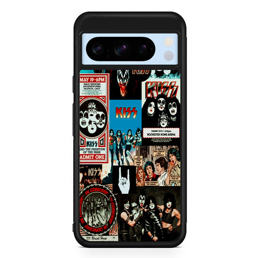 Kiss Band Collage Poster Google Pixel 8 Pro Case | Slim Rubber Case for Google Pixel 8 Pro