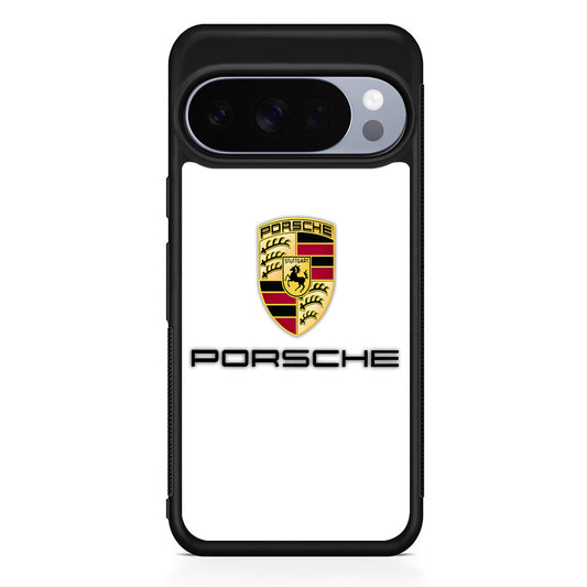 Porsche White Emblem Google Pixel 10 Pro Case | Protective Google Pixel 10 Pro Cover