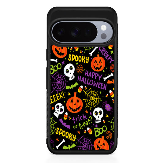 Happy Halloween Spooky Google Pixel 10 Pro Case | Slim Google Pixel 10 Pro Rubber Case