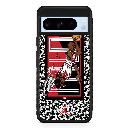 Air Jordan 23 Cartoon Signature Google Pixel 8 Pro Case | Slim Protective Cover