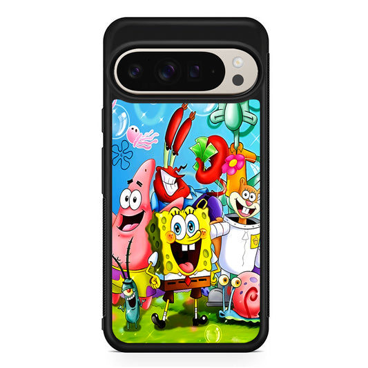 SpongeBob SquarePants Family Google Pixel 9 Pro Case | Slim Protective Cover