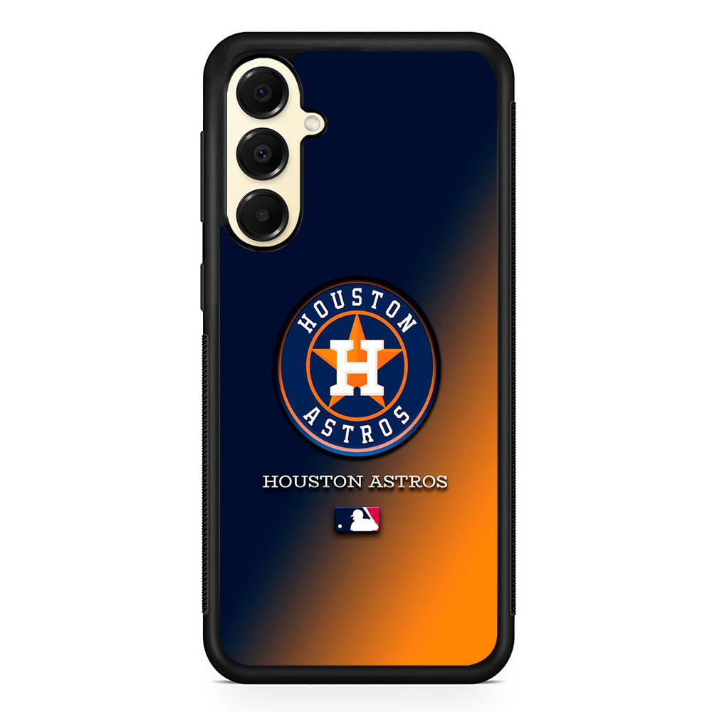 MLB Houston Astros Logo Samsung Galaxy A16 Case | Slim Rubber Samsung Galaxy A16 Case