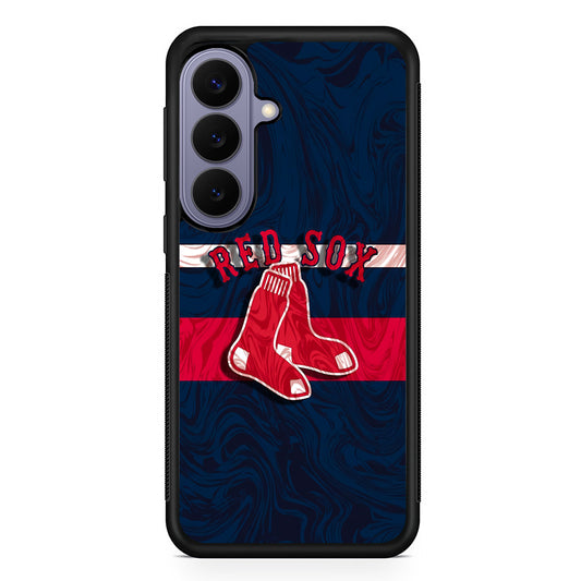 MLB Boston Red Sox Logo Samsung Galaxy S26 Case | Durable Rubber Case for Samsung Galaxy S26