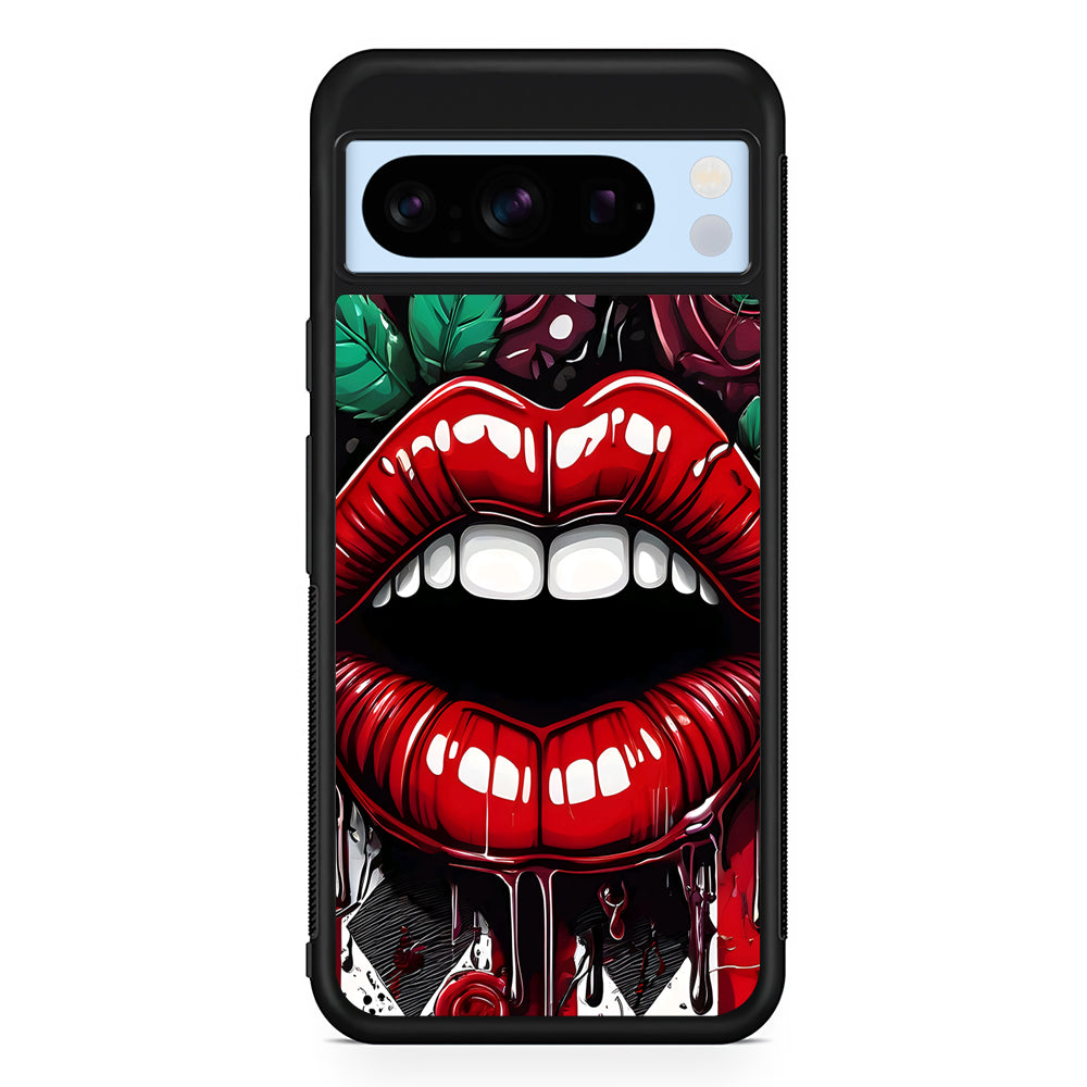 Sexy Big Lips Closeup Google Pixel 8 Pro Case | Slim Rubber Case for Google Pixel 8 Pro