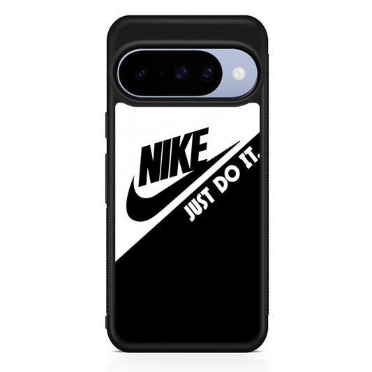 Nike White Black Combination Google Pixel 10 Case | Google Pixel 10 Rubber Protective Case