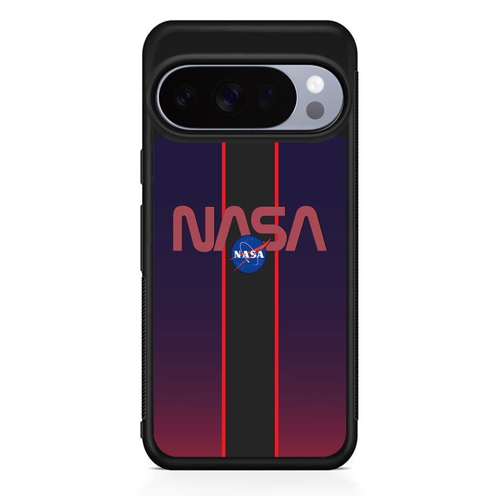Nasa Stripe Line Red Google Pixel 10 Pro Case | Slim Google Pixel 10 Pro Rubber Case