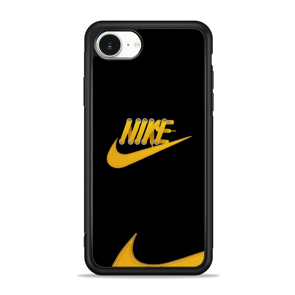 Nike Yellow Shoelace iPhone 16e Case - Slim Silicone Case