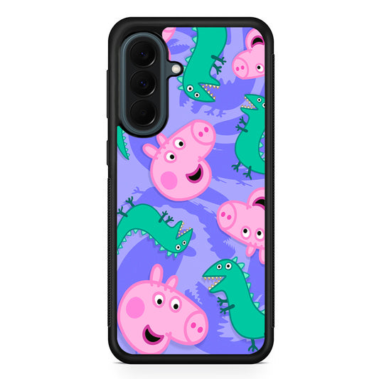 Peppa Pig Purple Samsung Galaxy A37 Case | Samsung Galaxy A37 Rubber Phone Case
