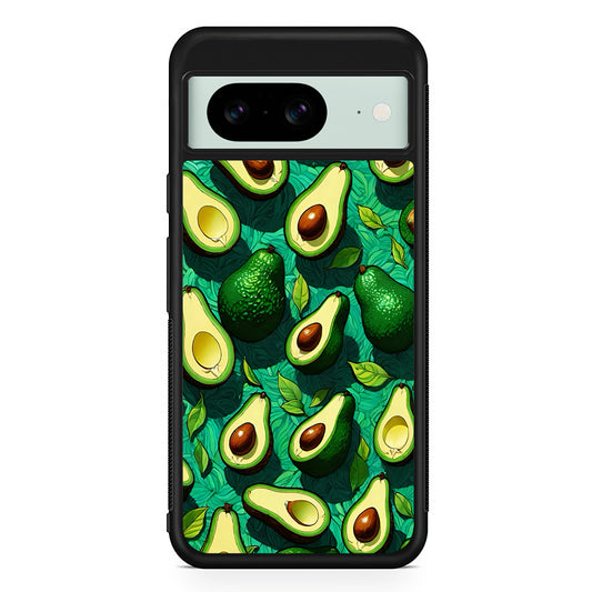 A Pattern of Avocado Cut in Half Google Pixel 8 Case | Durable Protective Cover for Google Pixel 8