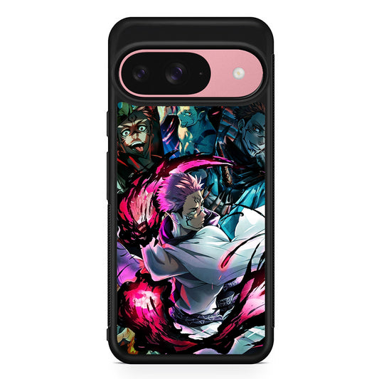 Jujutsu Kaisen Sukuna Aesthetic Google Pixel 9 Case | Google Pixel 9 Protective Rubber Case