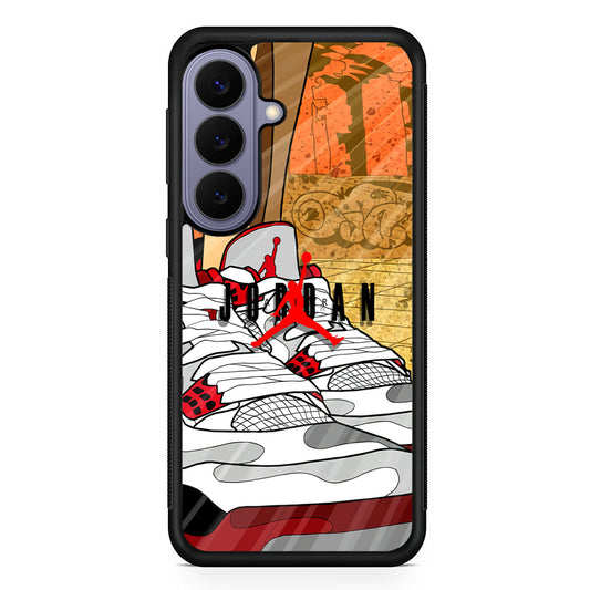 Air Jordan The Cartoon Shoes Samsung Galaxy S26 Case | Slim Protective Rubber Case for Samsung S26