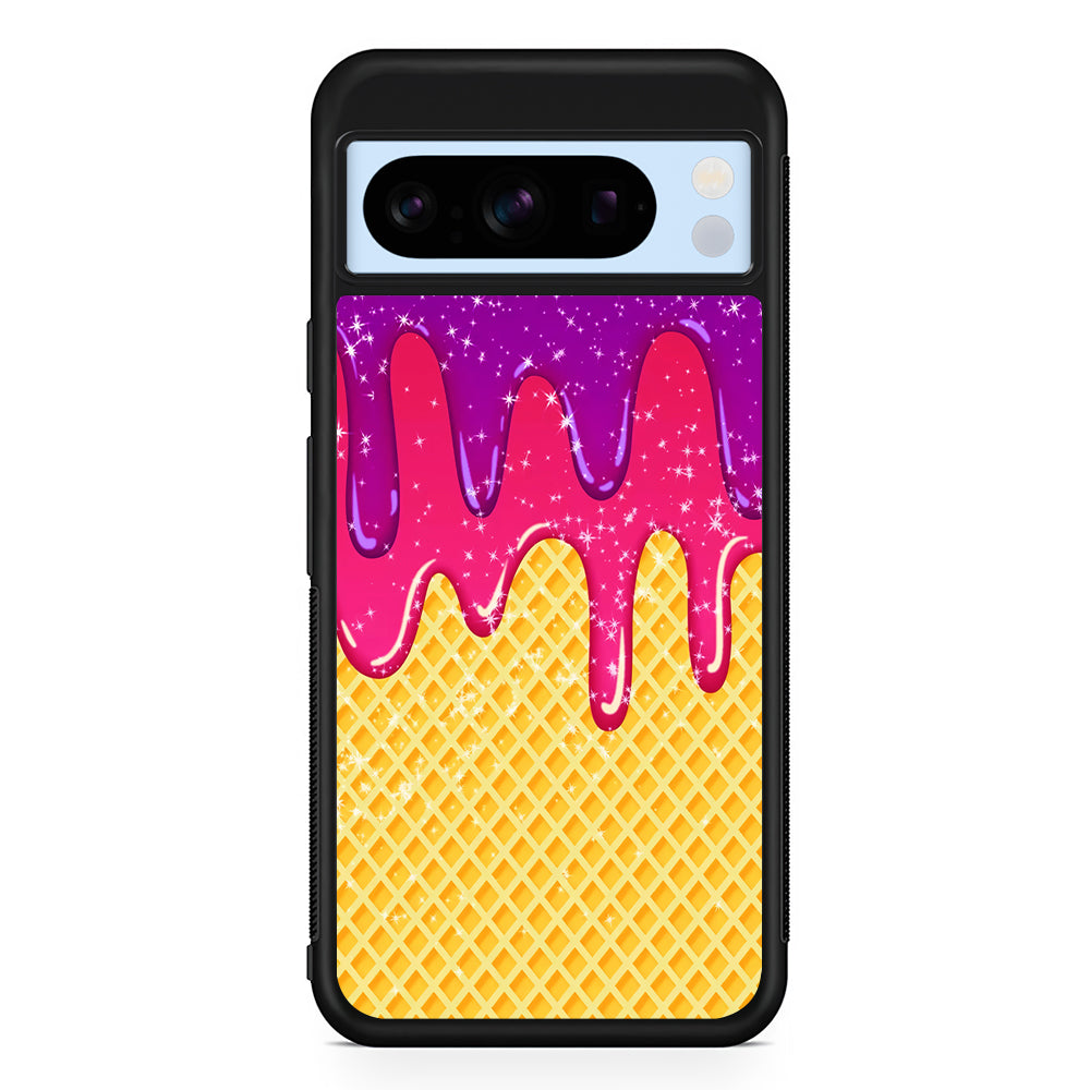 Melted Ice Cream and A Waffle Google Pixel 8 Pro Case | Slim Rubber Case for Google Pixel 8 Pro