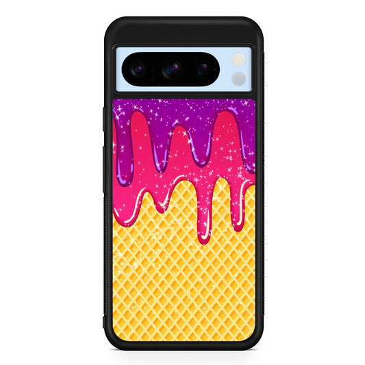 Melted Ice Cream and A Waffle Google Pixel 8 Pro Case | Slim Rubber Case for Google Pixel 8 Pro