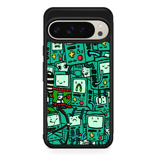 Adventure Time BMO Pattern Google Pixel 9 Pro Case | Slim Protective Cover
