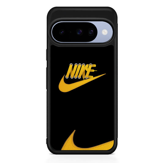 Nike Yellow Shoelace Google Pixel 10 Case | Google Pixel 10 Rubber Protective Case