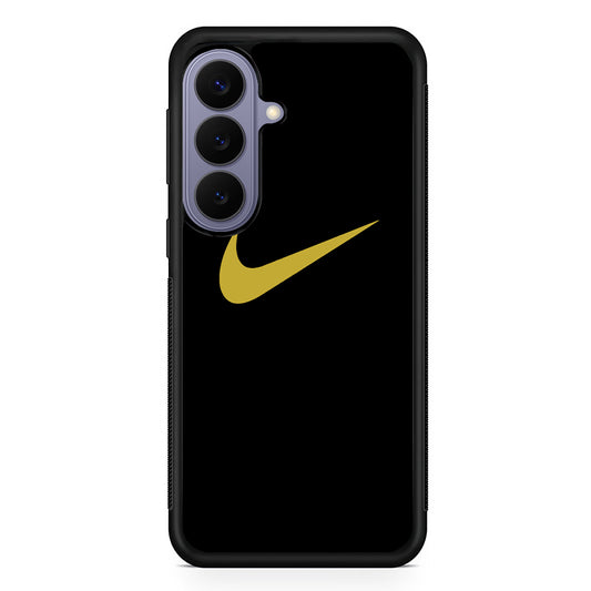 Nike Gold Logo Black Samsung Galaxy S26 Case | Lightweight Samsung Galaxy S26 Phone Case