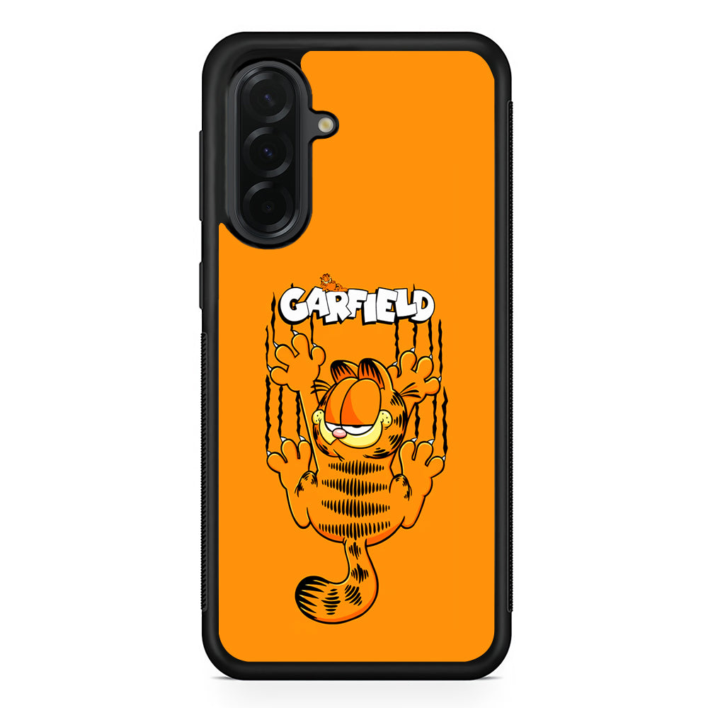 Garfield The Cat Scratch Wall Samsung Galaxy A36 Case | Protective Rubber Cover