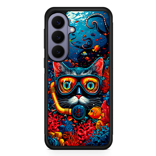 Kitty Cat Under The Sea Samsung Galaxy S26 Case | Durable Rubber Case for Samsung Galaxy S26
