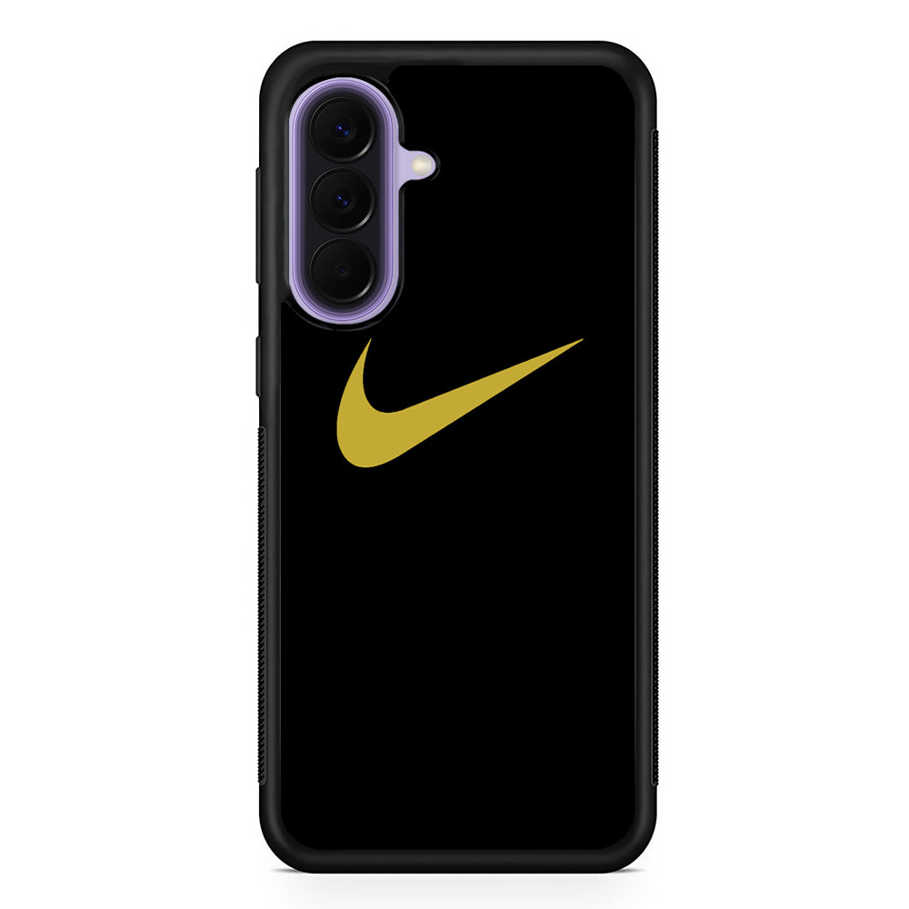 Nike Gold Logo Black Samsung Galaxy A57 Case | Samsung Galaxy A57 Protective Cover