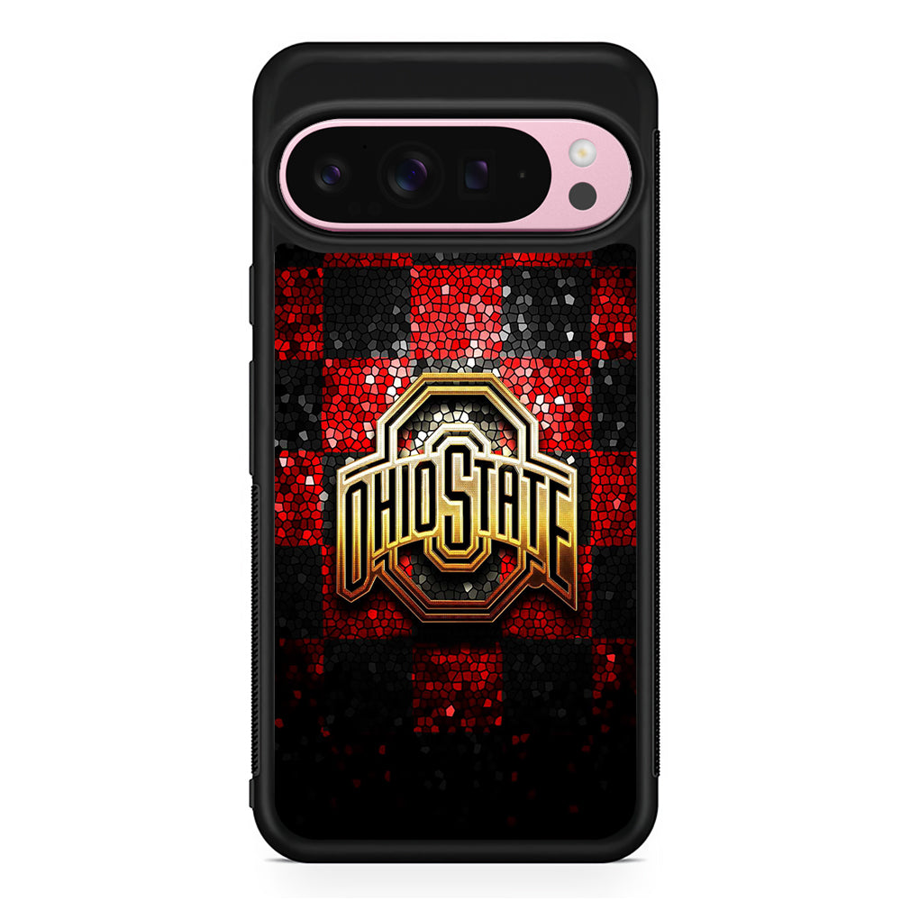 Ohio State Red Black Glitter Google Pixel 9 Pro XL Case | Protective Cover