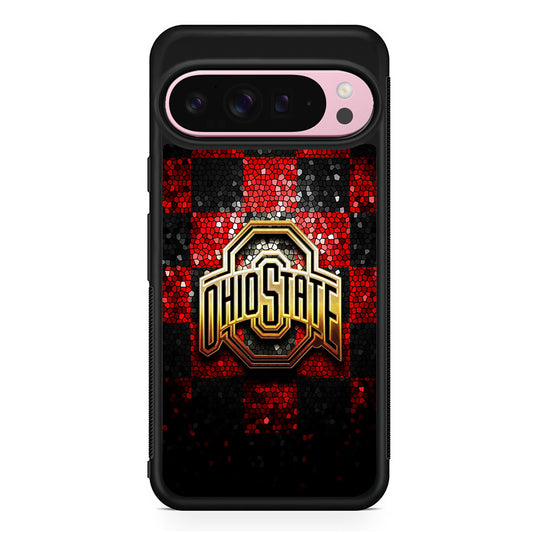 Ohio State Red Black Glitter Google Pixel 9 Pro XL Case | Protective Cover