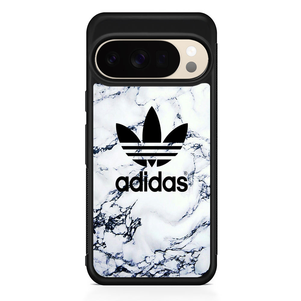 Adidas White Marble Google Pixel 10 Pro XL Case | Slim Google Pixel 10 Pro XL Protective Case
