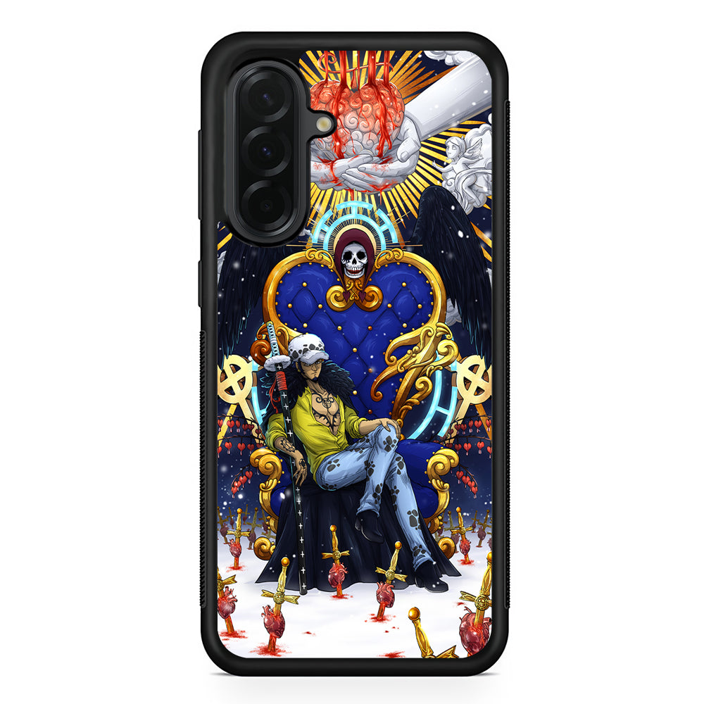 One Piece Trafalgar Law Heart Stealer Samsung Galaxy A36 Case | Protective Rubber Cover