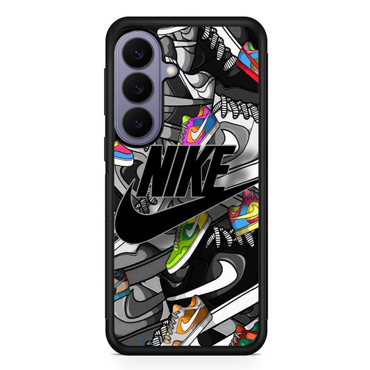 Nike Collection Shoes Black Logo Samsung Galaxy S26 Case | Lightweight Samsung Galaxy S26 Phone Case