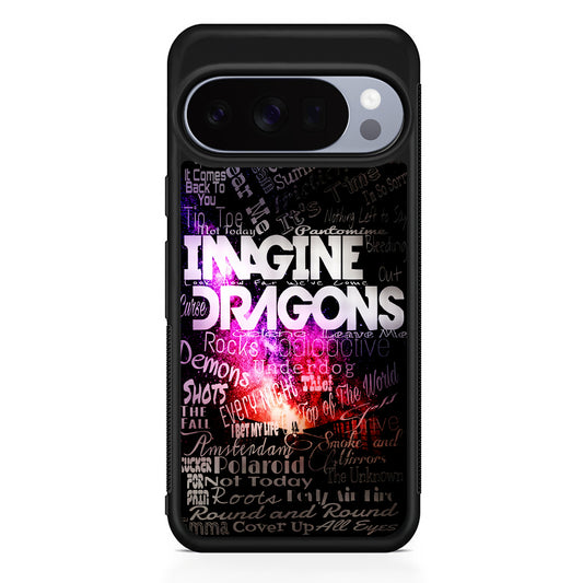 Imagine Dragons Lettering Art Google Pixel 10 Pro Case | Slim Google Pixel 10 Pro Rubber Case