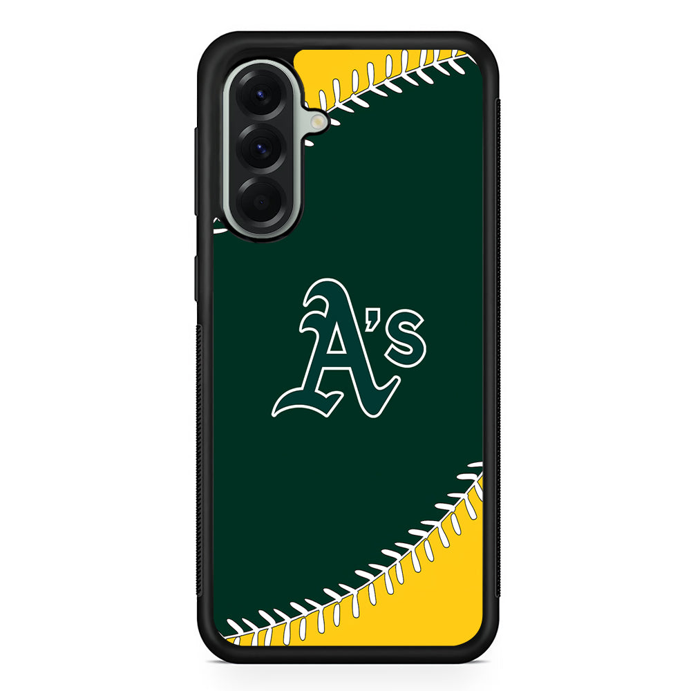 MLB Oakland Athletics Team Samsung Galaxy A56 Case | Samsung Galaxy A56 Protective Rubber Case