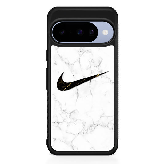 Nike Gold Line in Marble Google Pixel 10 Case | Google Pixel 10 Rubber Protective Case