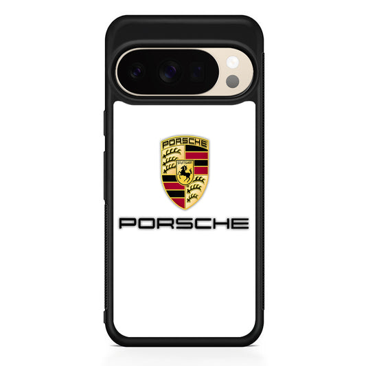 Porsche White Emblem Google Pixel 10 Pro XL Case | Durable Google Pixel 10 Pro XL Cover