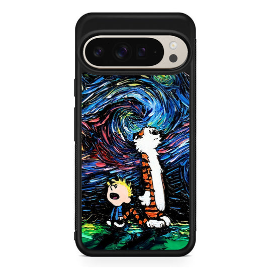 Calvin and Hobbes Starry Night Google Pixel 9 Pro Case | Slim Protective Cover